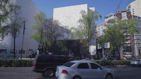 Panoramic view of the Mexican Senate Building. Stock Footage 101036816