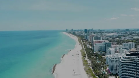 Panoramic view of Miami Beach, Florida Stock Footage 173731781