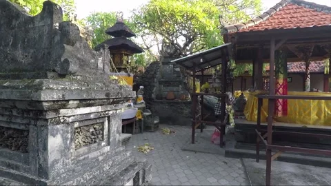 Panoramic view of the middle courtyard of the temple, Bali, Indonesia Stock Footage 150178009
