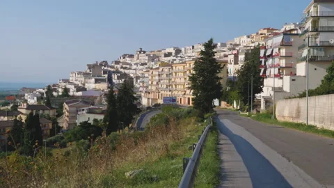 Panoramic view of Minervino Murge. Apulia. Italy. Vídeo Stock 138657573