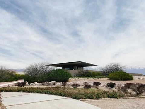 Panoramic view of a modern wine cellar at mendoza, argentina Foto stock