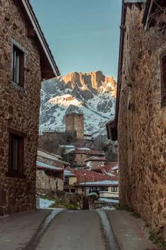 Panoramic view  of Mogrovejo,. Stock Photos