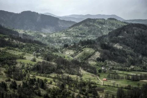 Panoramic view of Mokra Gora Stock Photos