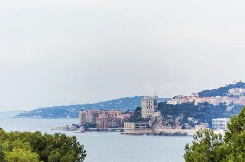 Panoramic view of Monaco in a spring day Stock Photos