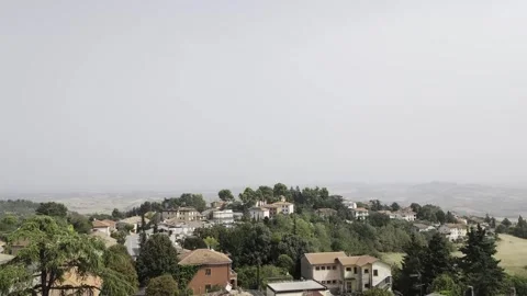Panoramic view from Mondaino Stock Footage 344107824