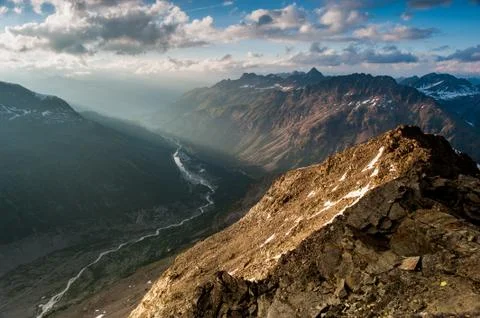 Panoramic view from mont pers Stockfoto's
