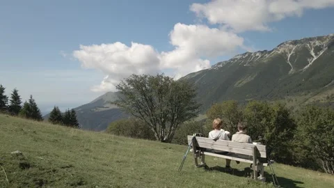 Panoramic view on Monte Baldo Stock Footage 138134951
