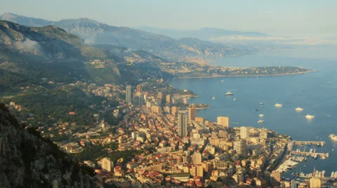 Panoramic view of Monte Carlo, Monaco Stock Footage 38242502