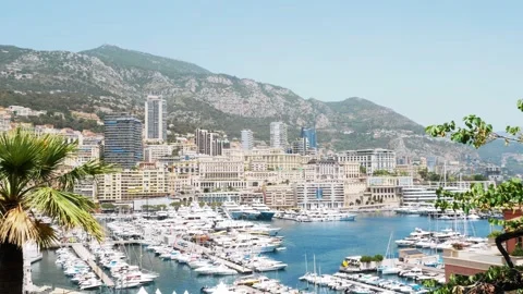 Panoramic view of Monte Carlo, Monaco. France, Mediterranean Sea. tourist Stock Footage 210851976