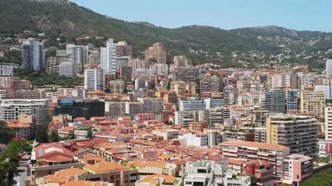 Panoramic view of Monte Carlo, Monaco. France, Mediterranean Sea. tourist Stock Footage 217444831