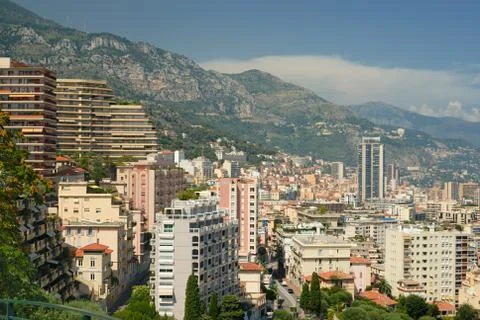 Panoramic view of Monte Carlo Stock Photos