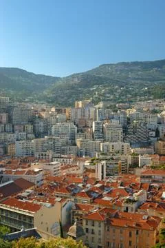 Panoramic view of Monte Carlo Stock Photos