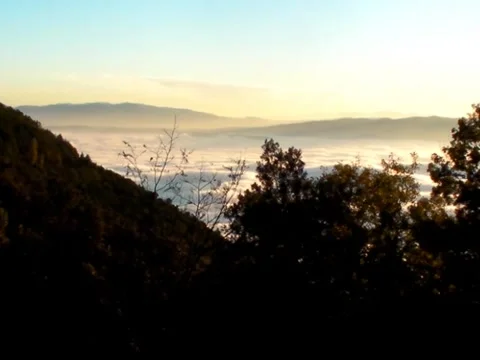 Panoramic view from Monte Subasio. Video stock 156075879