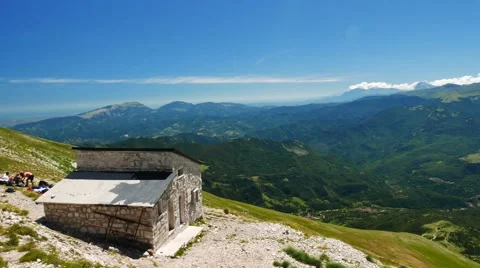 Panoramic view from Monte Vettore Stock Footage 65800697
