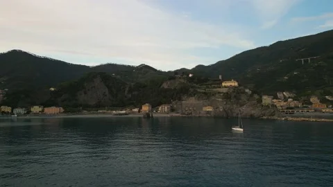 Panoramic view of Monterosso Stock Footage 223236922