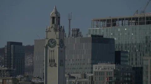 Panoramic view of Montreal Stock Footage 73768827