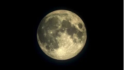 Panoramic view of the moon out in the space Stock Footage 305917328