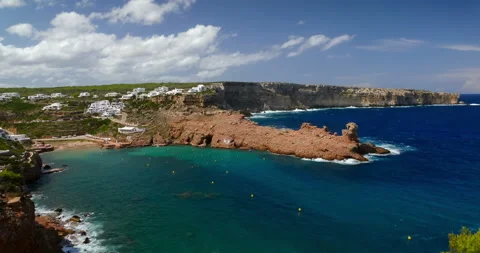 Panoramic view of Morell cove. Time Lapse. Stock Footage 119281697