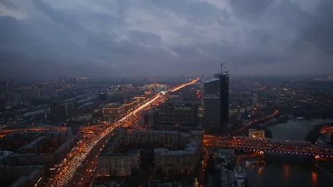 Panoramic view of Moscow City Vidéo 71589988