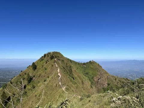 Panoramic view of Mount Andong peak Stock Photos