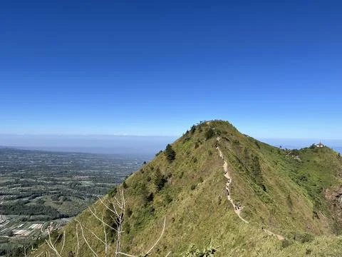 Panoramic view of Mount Andong peak Stock Photos