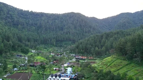 Panoramic view of Mount Lawu volcano, Central Java. Video stock 332539677