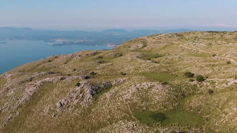 Panoramic View of Mount Pantokrator and Corfu Island from Above, Greece Stock Footage 312115307