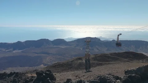 Panoramic View Of Mount Teide Tenerife Canary Island Spain Stock Footage 104392376