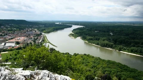 Panoramic view from mountain braunsberg Stock Footage 154839214
