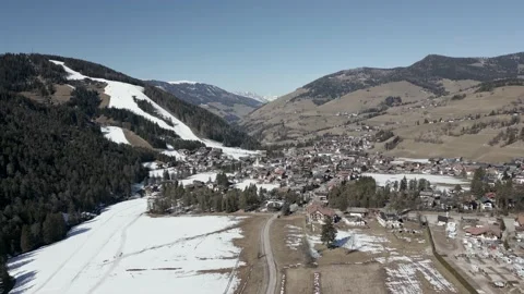Panoramic view mountain Dolomites landscape. Video 4K Stock Footage 239410606