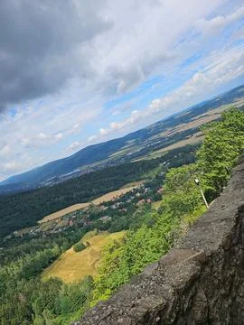 Panoramic View from Mountain Overlook Stock Photos