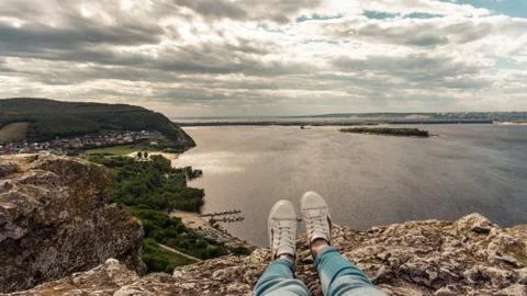 Panoramic view from the mountain Stock Photos