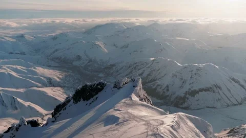Panoramic view of the mountain range from the top of Vilyuchinsky volcano Stock Footage 165762470