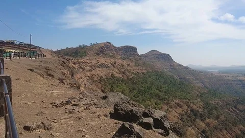 Panoramic view from Mountain Top in Saputara Gujrat Stock Footage 72888066
