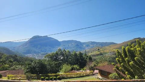 Panoramic view of the mountainous landscape 스톡 사진