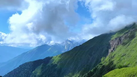 Panoramic view of the mountains. Caucasus Mountains. Stock-Footage 287006704