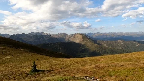 Panoramic view of the mountains Stock Footage 145857831