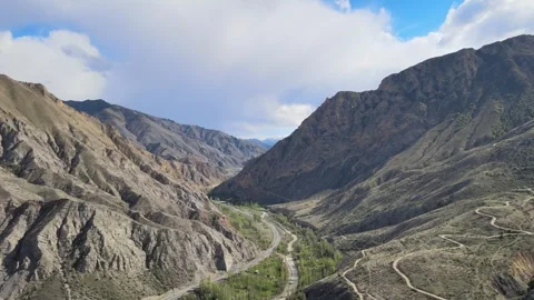 Panoramic view mountains landscape Stock Footage 240194023