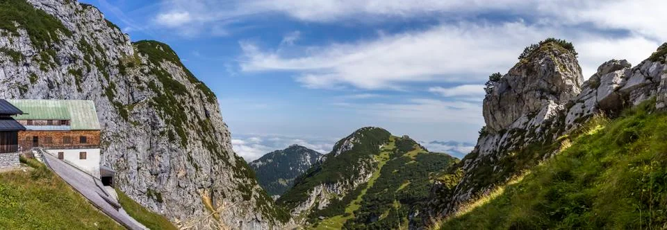 Panoramic view on Mountains Stock Photos