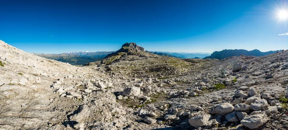 Panoramic view of mountains. Stock Photos