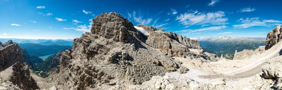 Panoramic view of mountains. Stock Photos