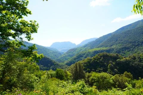 Panoramic view of the mountains. 스톡 사진
