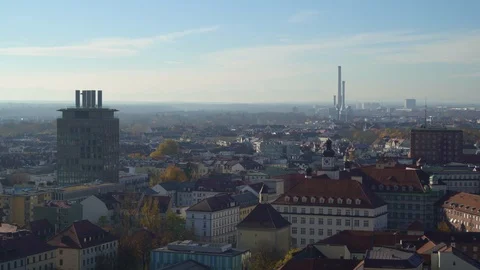 Panoramic view of Munich, Germany. Munich is the capital and most populous city Stock-Footage 117426703