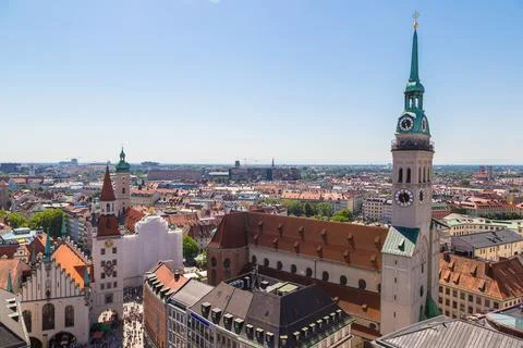 Panoramic view of Munich, Germany Stock Photos