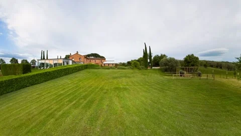 A panoramic view of nature in the Umbrian countryside in Italy - 360 video Stock Footage 335293256