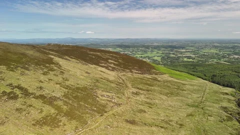 Panoramic View Near Crotty's Cave, County Waterford, Ireland 4K Видео 337847968