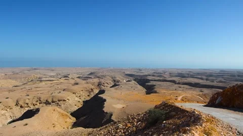 Panoramic View of the Negev Desert Landscape, Israel Stock Footage 318623662