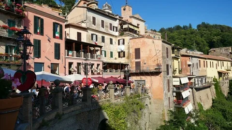 Panoramic view Nemi Italy Stock Footage 76232740
