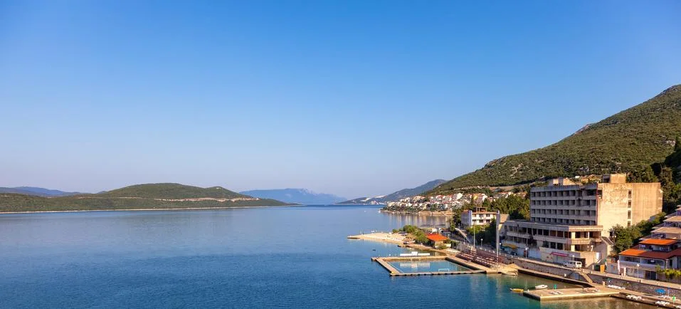 Panoramic view of Neum Stock Photos