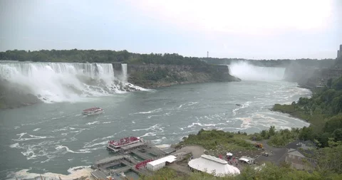 Panoramic view of the Niagara falls Stock Footage 115151662